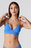 Ribbed Triangle Bikini Top