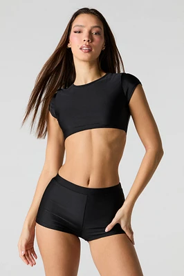Short de baignade à taille haute