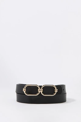 Double Oval Buckle Belt