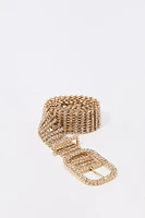 Ceinture garnie de pierres du Rhin et boucle carrée