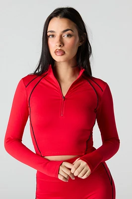 Sommer Ray Active Half Zip Long Sleeve Top