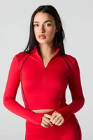 Sommer Ray Active Half Zip Long Sleeve Top