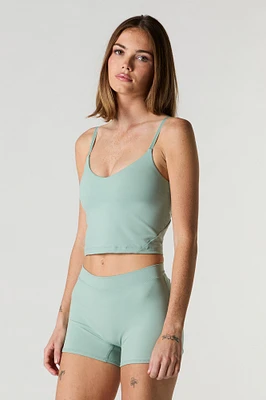 Short Active ruché au dos
