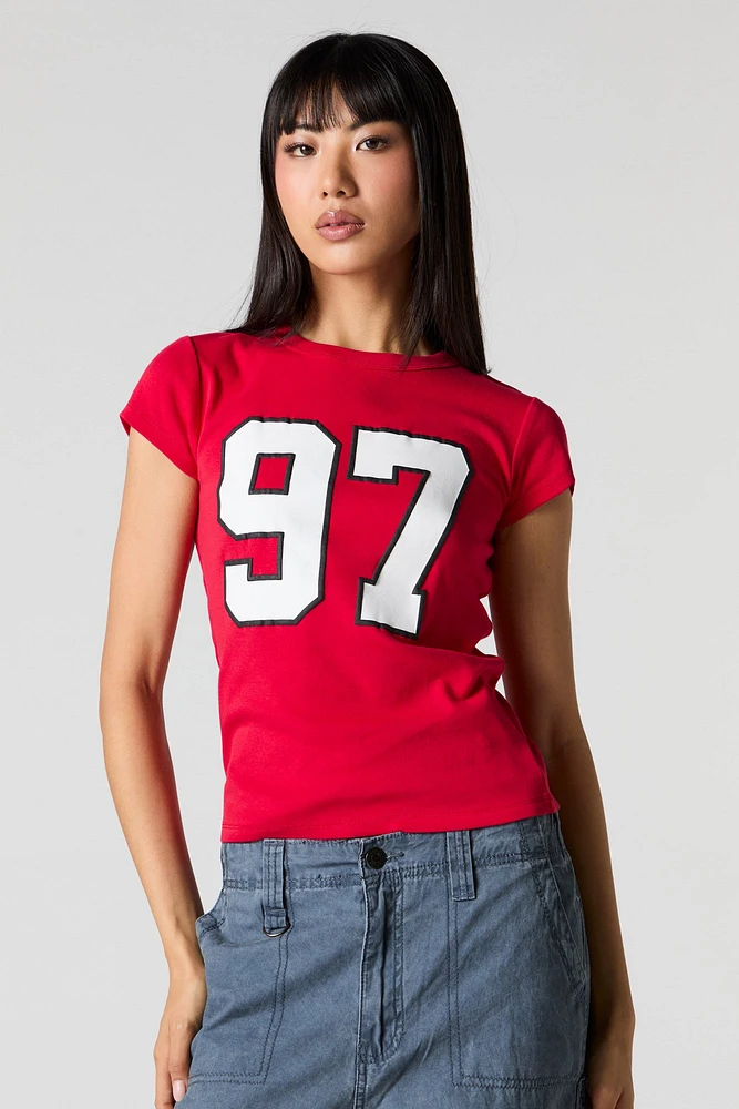 T-shirt ajusté avec motif brod