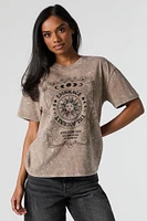 Embrace The Journey Graphic Washed Boyfriend T-Shirt