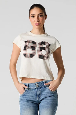 T-shirt à imprimé carreaux 88