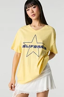 T-shirt à imprimé California 86 avec encolure en V