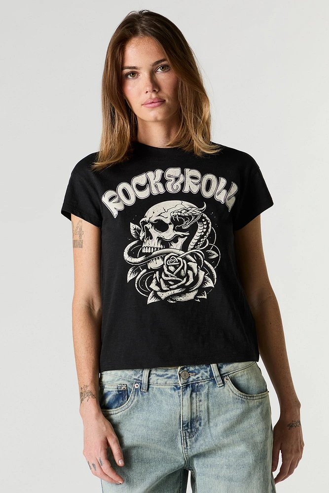 Edgy Graphic Boxy T-Shirt