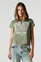Edgy Graphic Boxy T-Shirt