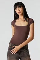 Contour Square Neck Short Sleeve Bodysuit