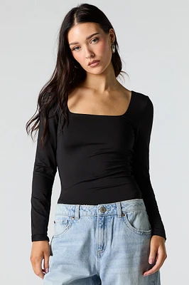 Contour Square Neck Long Sleeve Bodysuit