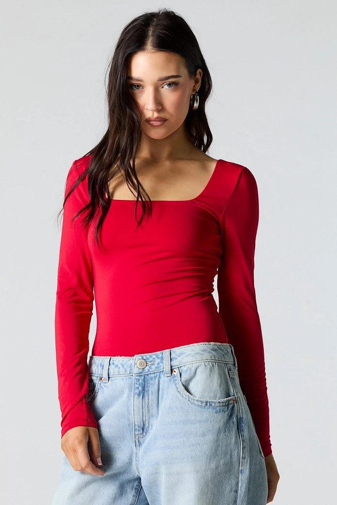 Contour Square Neck Long Sleeve Bodysuit