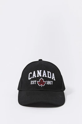 Casquette de baseball avec motif brodé Canada