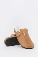 Mules à enfiler doublées de similifourrure