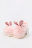 Pantoufles en similifourrure à imprimé Lapin