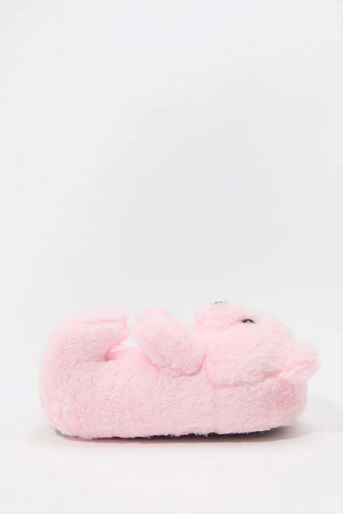 Faux Fur 3D Bear Slippers