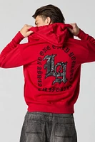 Blouson en molleton avec motif brodé Gothic