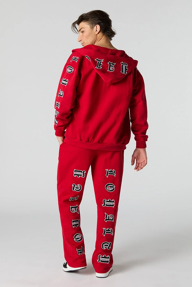 Pantalon d'entraînement en molleton avec motif brodé Gothic