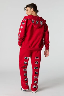 Pantalon d'entraînement en molleton avec motif brodé Gothic