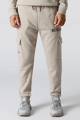 Jogger cargo en molleton avec motif brod
