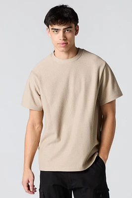 T-shirt ras du cou textur
