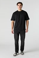 T-shirt texturé ample à imprimé géométrique
