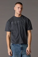 T-shirt carré avec motif Playboy embossé