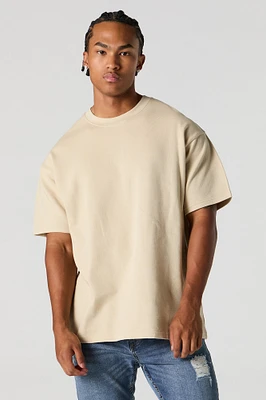 T-shirt décontracté en tricot uni