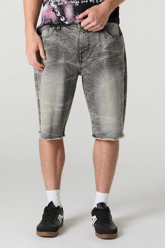 Short mince long en denim