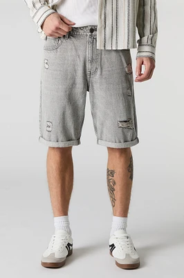 Distressed Denim Short