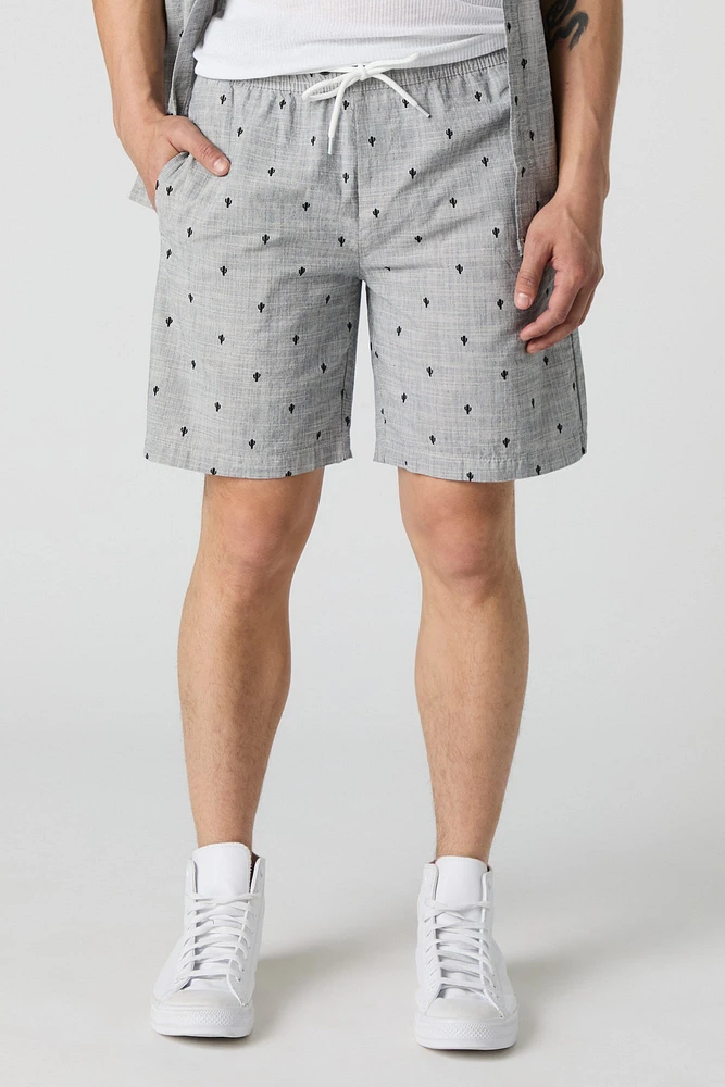 Summer Print Drawstring Short
