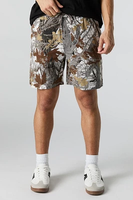 Short mi-long à taille coulissante