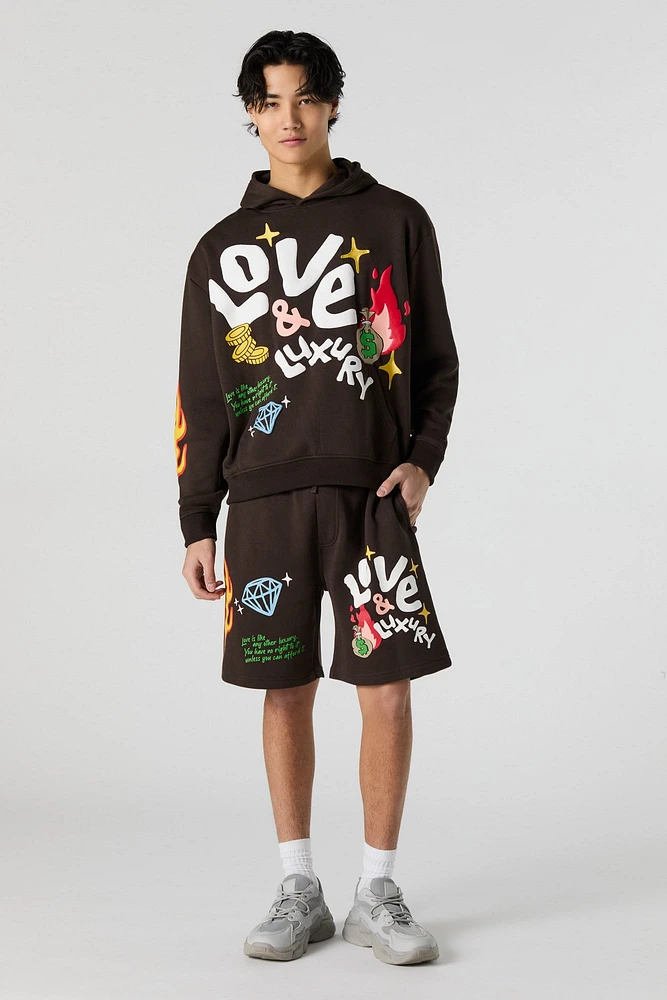 Graphic Fleece Short
