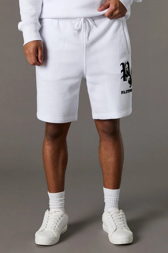 Playboy Graphic Fleece Short