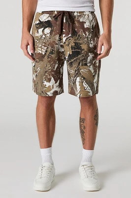 Drawstring Longline Fleece Short