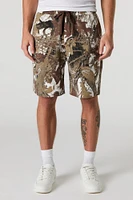 Drawstring Longline Fleece Short