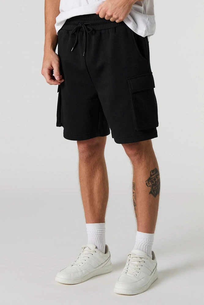 Drawstring Longline Fleece Cargo Short
