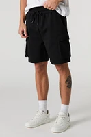 Drawstring Longline Fleece Cargo Short