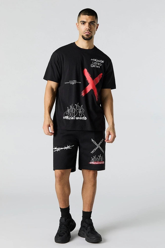 Official World Graphic Fleece Short
