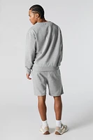 Short en molleton avec motif City emboss