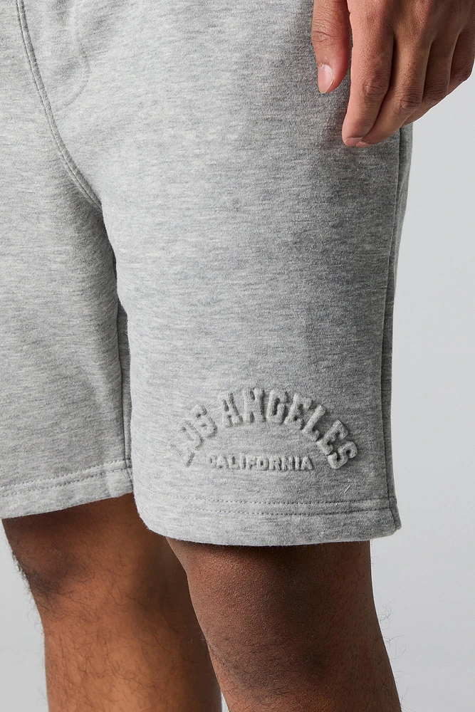 Short en molleton avec motif City emboss