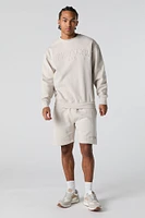Short en molleton avec motif City emboss
