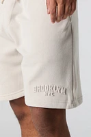 Short en molleton avec motif City emboss