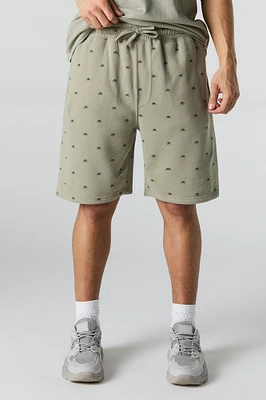Summer Print Fleece Longline Short