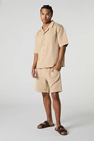 Polo boutonné textur