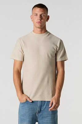 T-shirt ras du cou textur