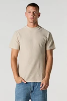 T-shirt ras du cou textur
