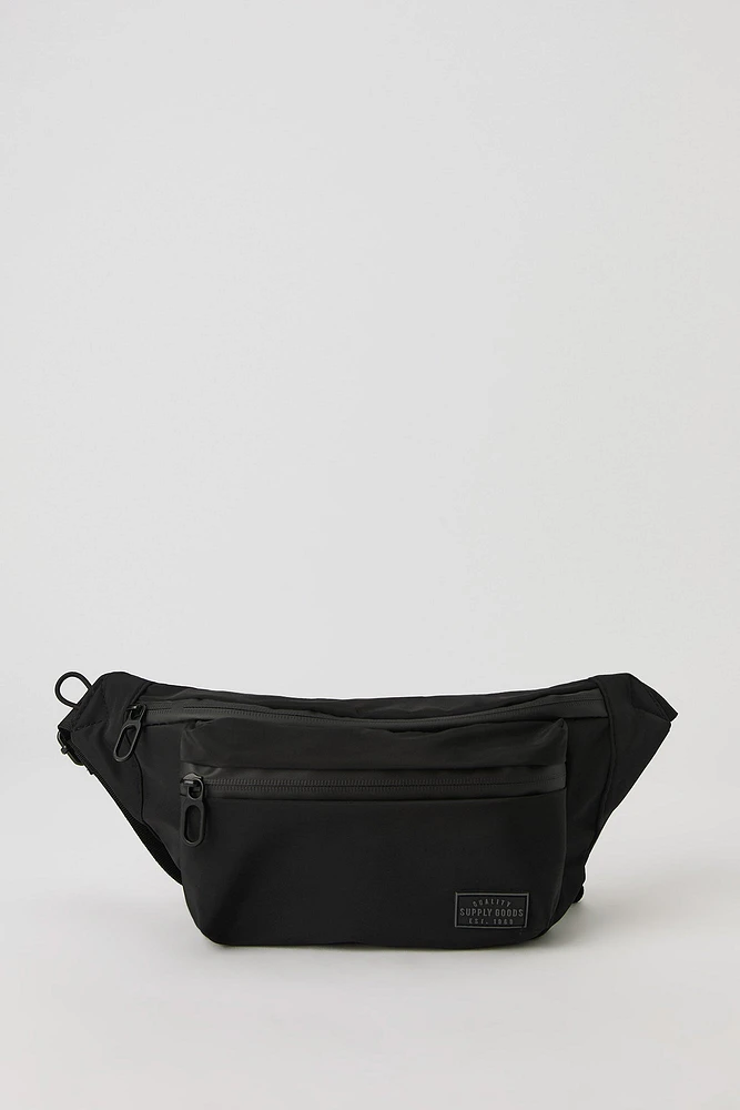 Sac banane en nylon avec compartiment double