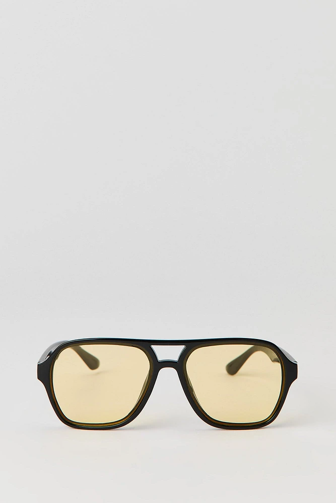Lunettes de soleil aviateur épaisses