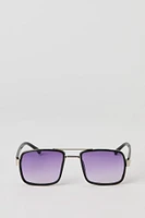 Lunettes de soleil aviateur carrées